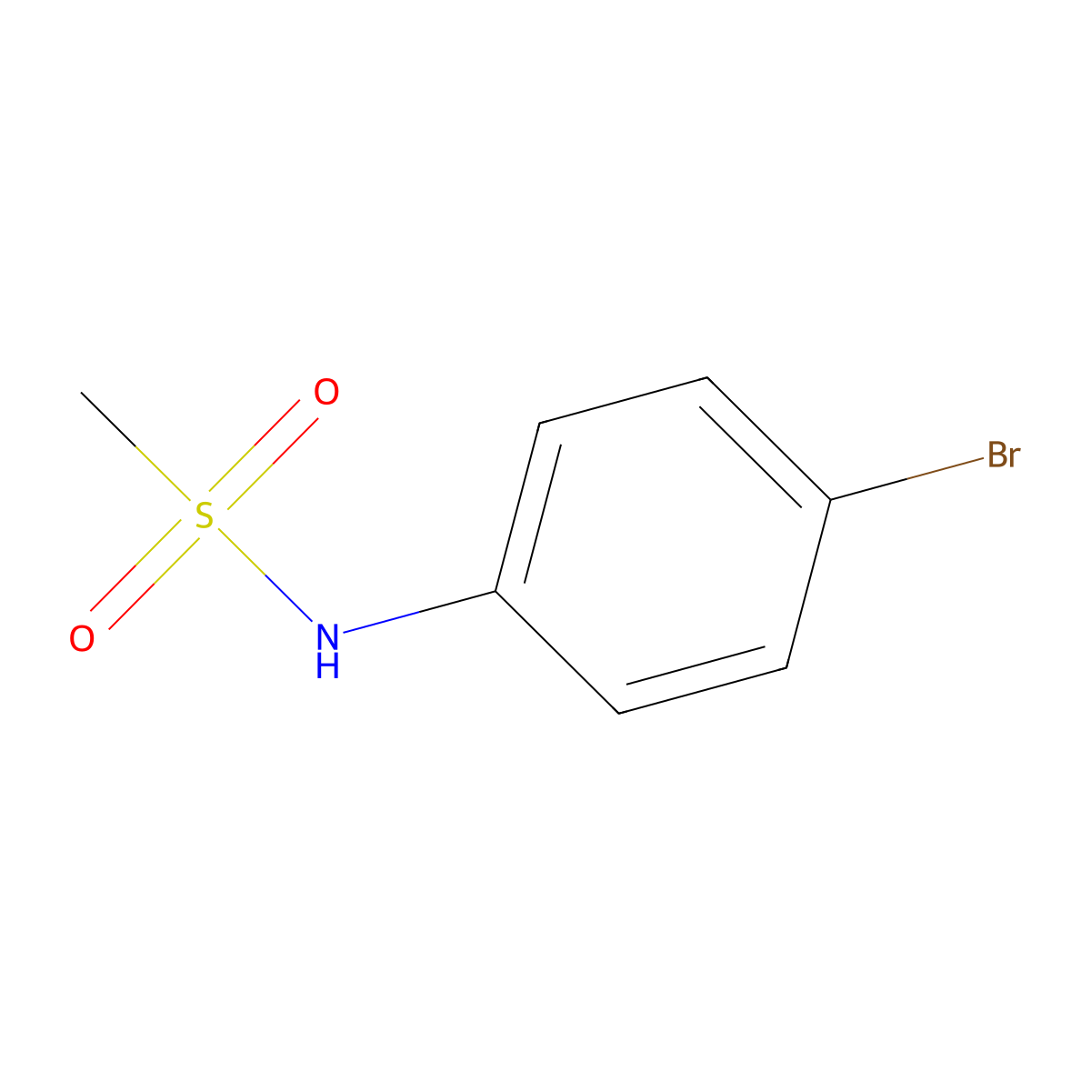 N-(4-Bromophenyl)methanesulfonamide molecular structure, CAS 4284-50-8