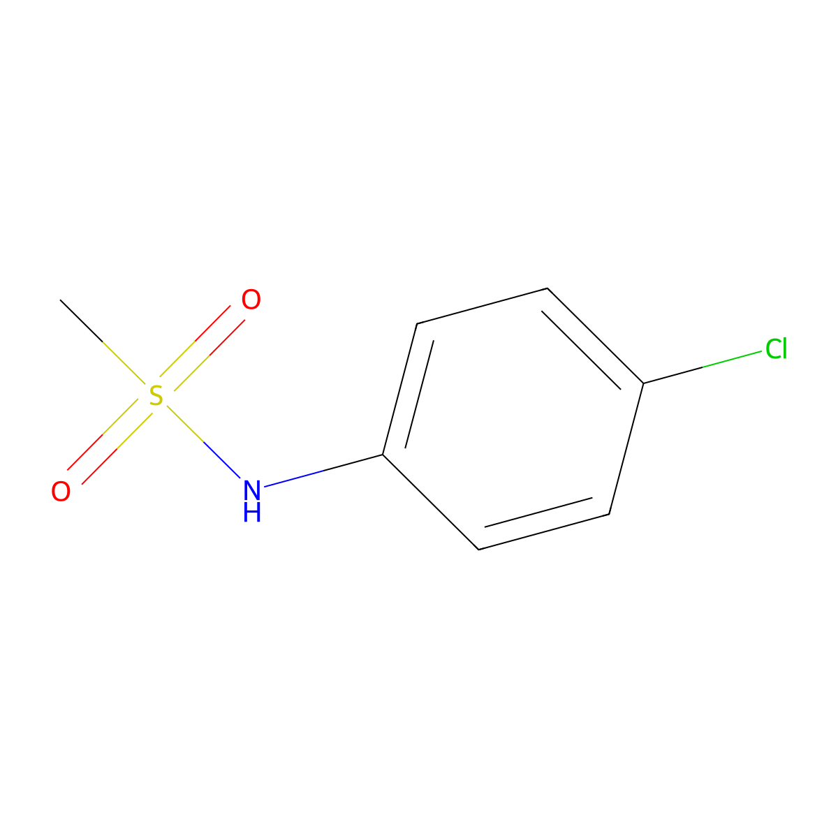 N-(4-Chlorophenyl)methanesulfonamide molecular structure, CAS 4284-51-9