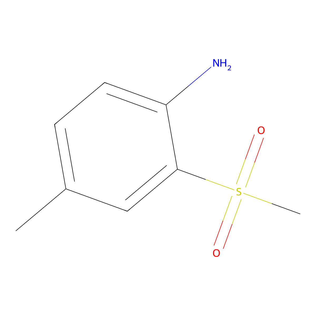 2-Methanesulfonyl-4-methylaniline molecular structure, CAS 4284-63-3