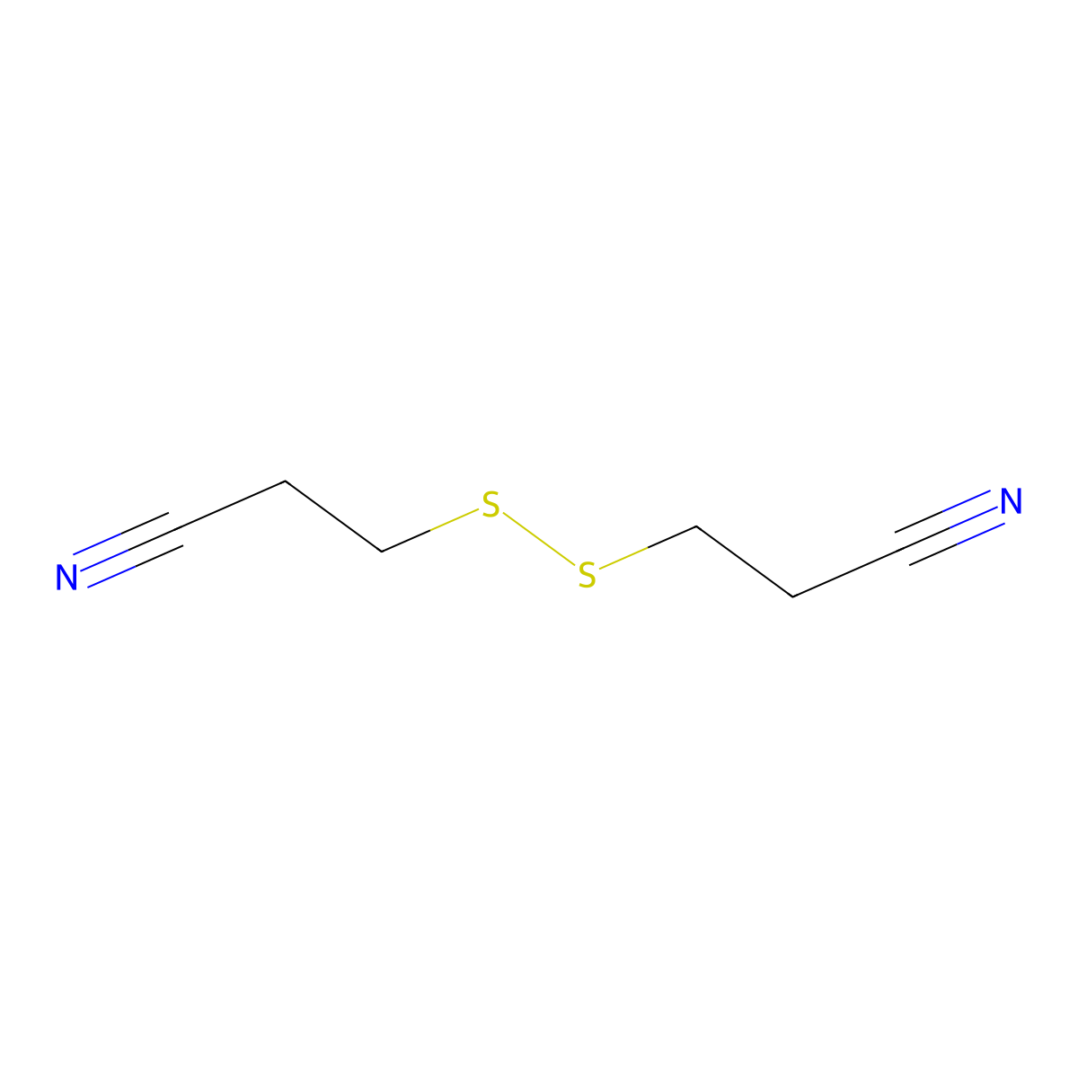 3-((2-Cyanoethyl)disulfanyl)propanenitrile molecular structure, CAS 42841-31-6