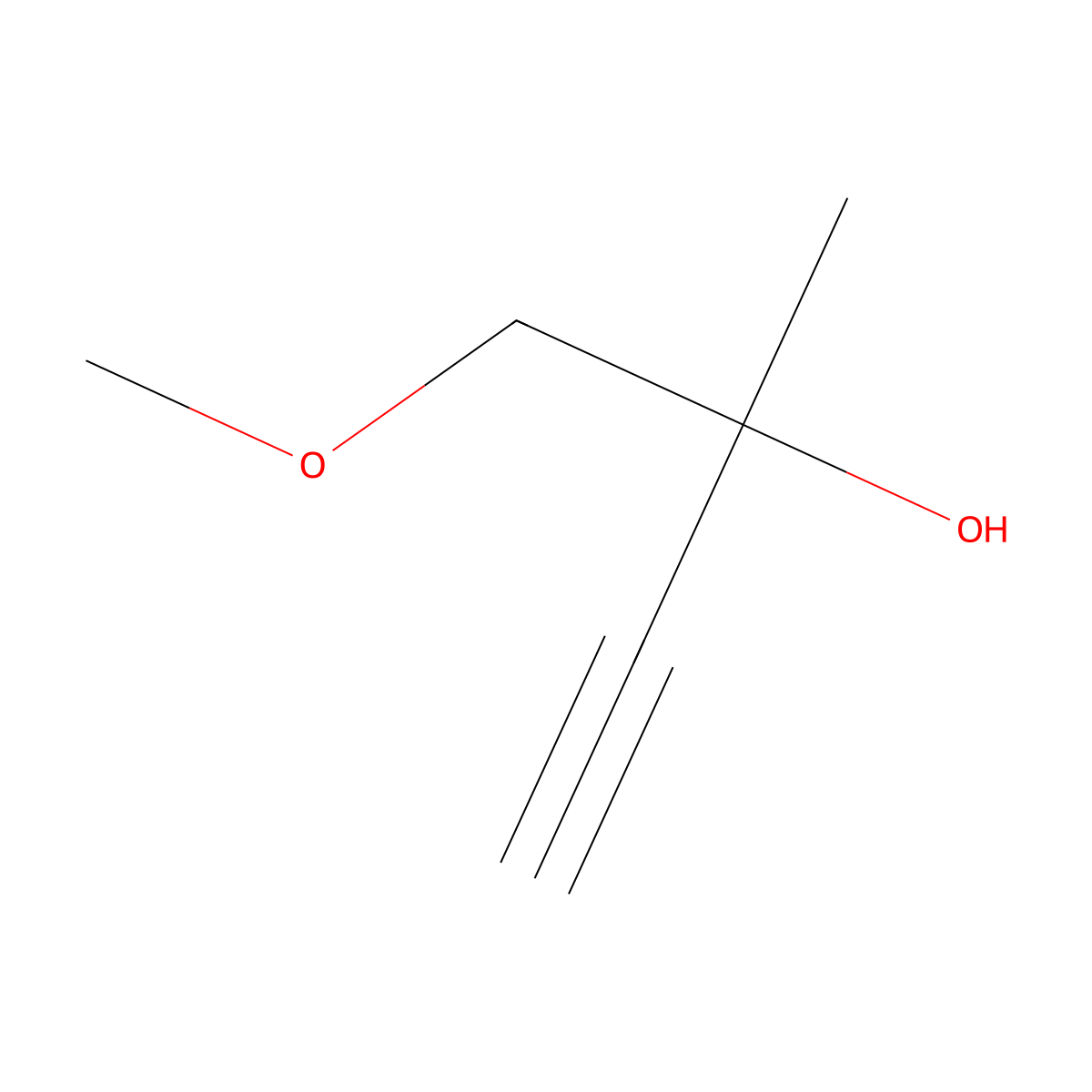 1-Methoxy-2-methylbut-3-yn-2-ol molecular structure, CAS 42841-64-5