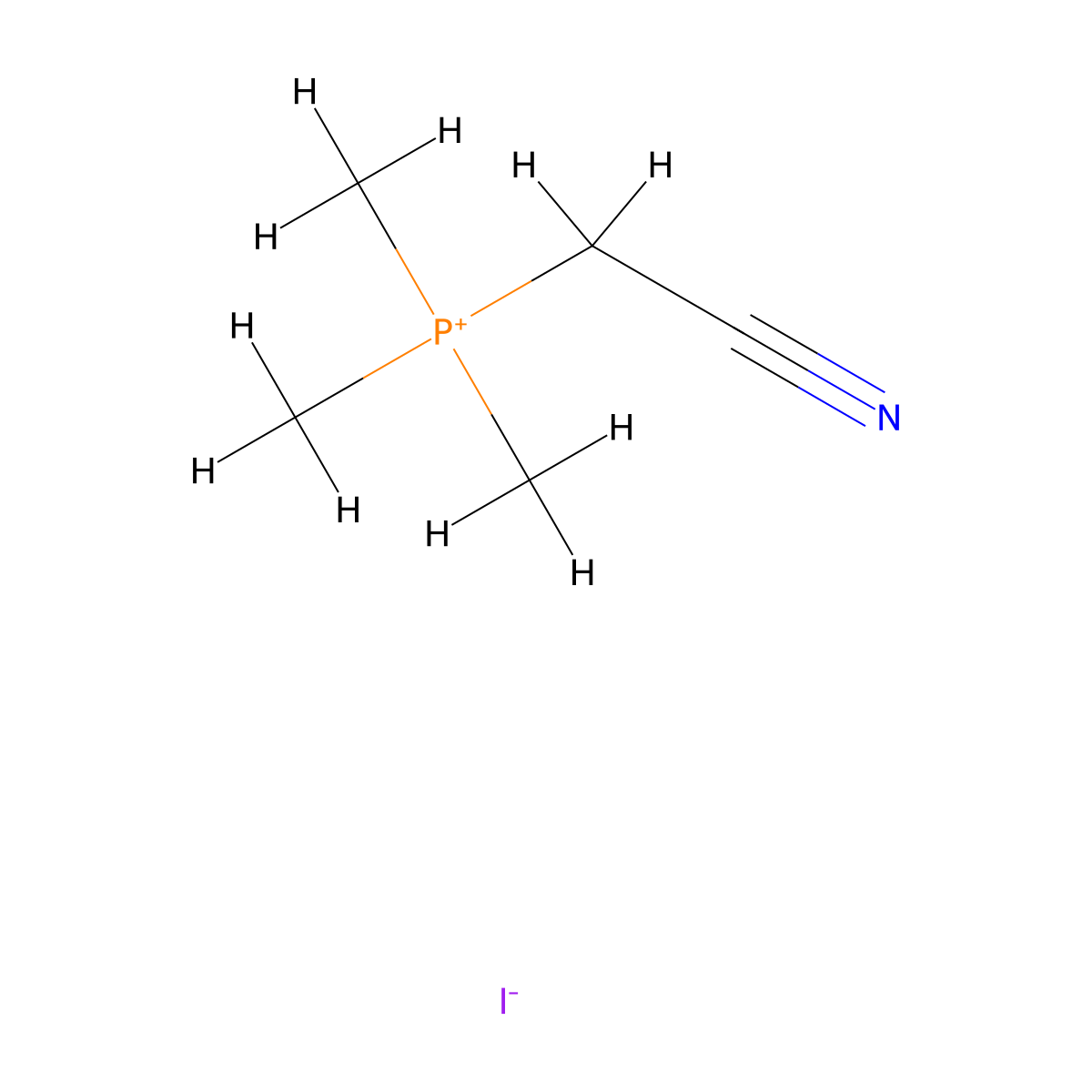 (Cyanomethyl)trimethylphosphanium iodide molecular structure, CAS 42843-99-2