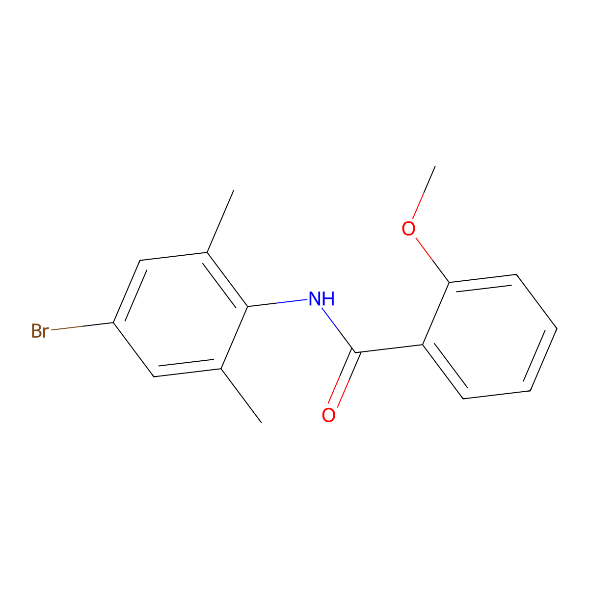 N-(4-bromo-2,6-dimethylphenyl)-2-methoxybenzamide molecular structure, CAS 428443-68-9