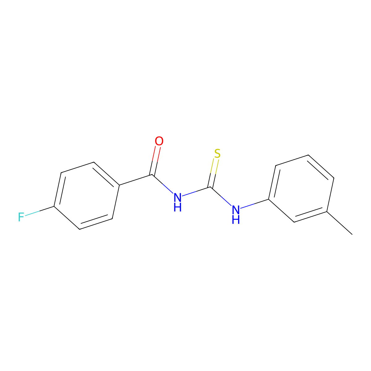 4-fluoro-N-[(3-methylphenyl)carbamothioyl]benzamide molecular structure, CAS 428443-72-5