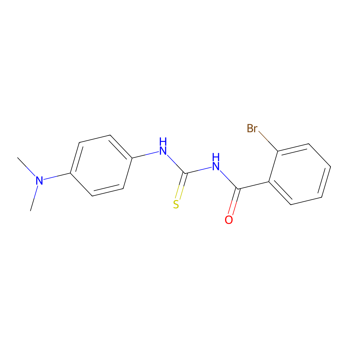 2-bromo-N-{[4-(dimethylamino)phenyl]carbamothioyl}benzamide molecular structure, CAS 428444-30-8