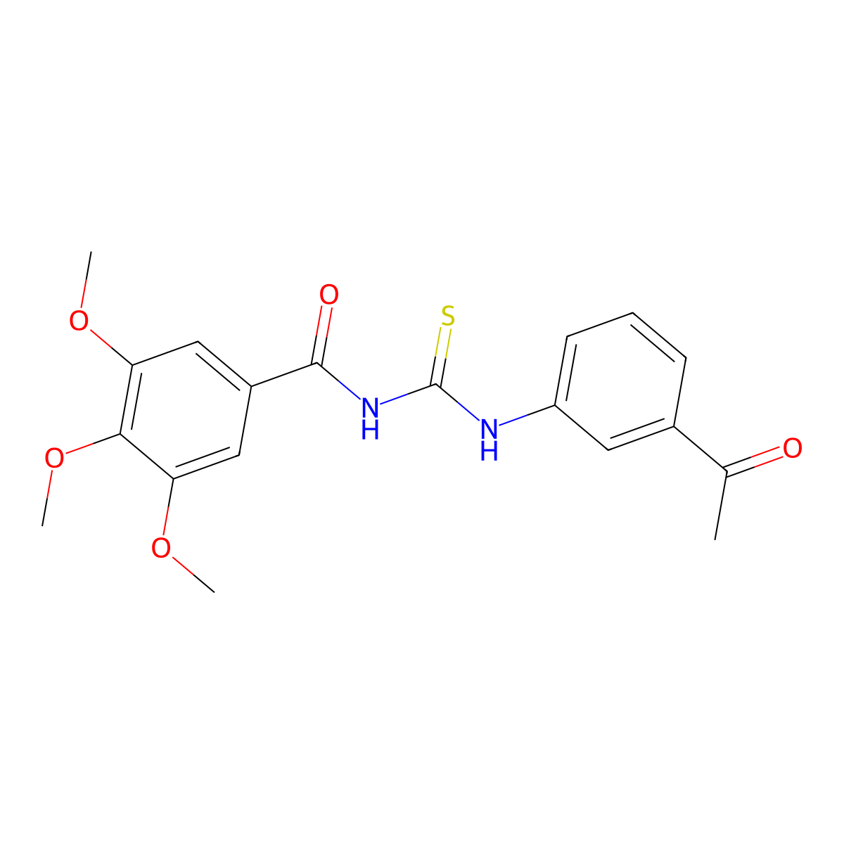 N-[(3-acetylphenyl)carbamothioyl]-3,4,5-trimethoxybenzamide molecular structure, CAS 428445-56-1
