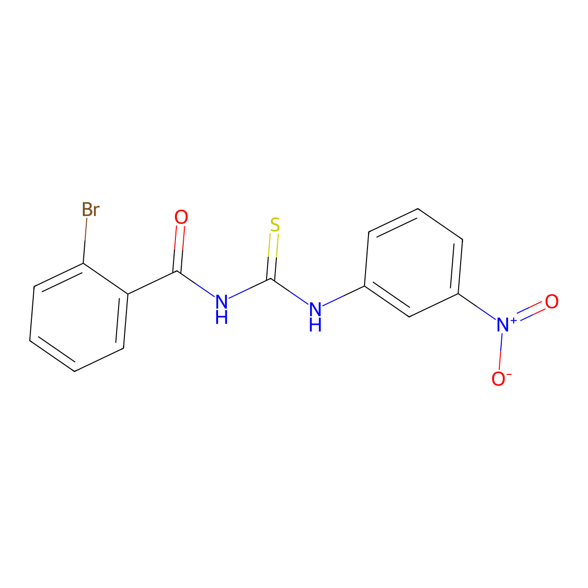 2-bromo-N-[(3-nitrophenyl)carbamothioyl]benzamide molecular structure, CAS 428445-74-3