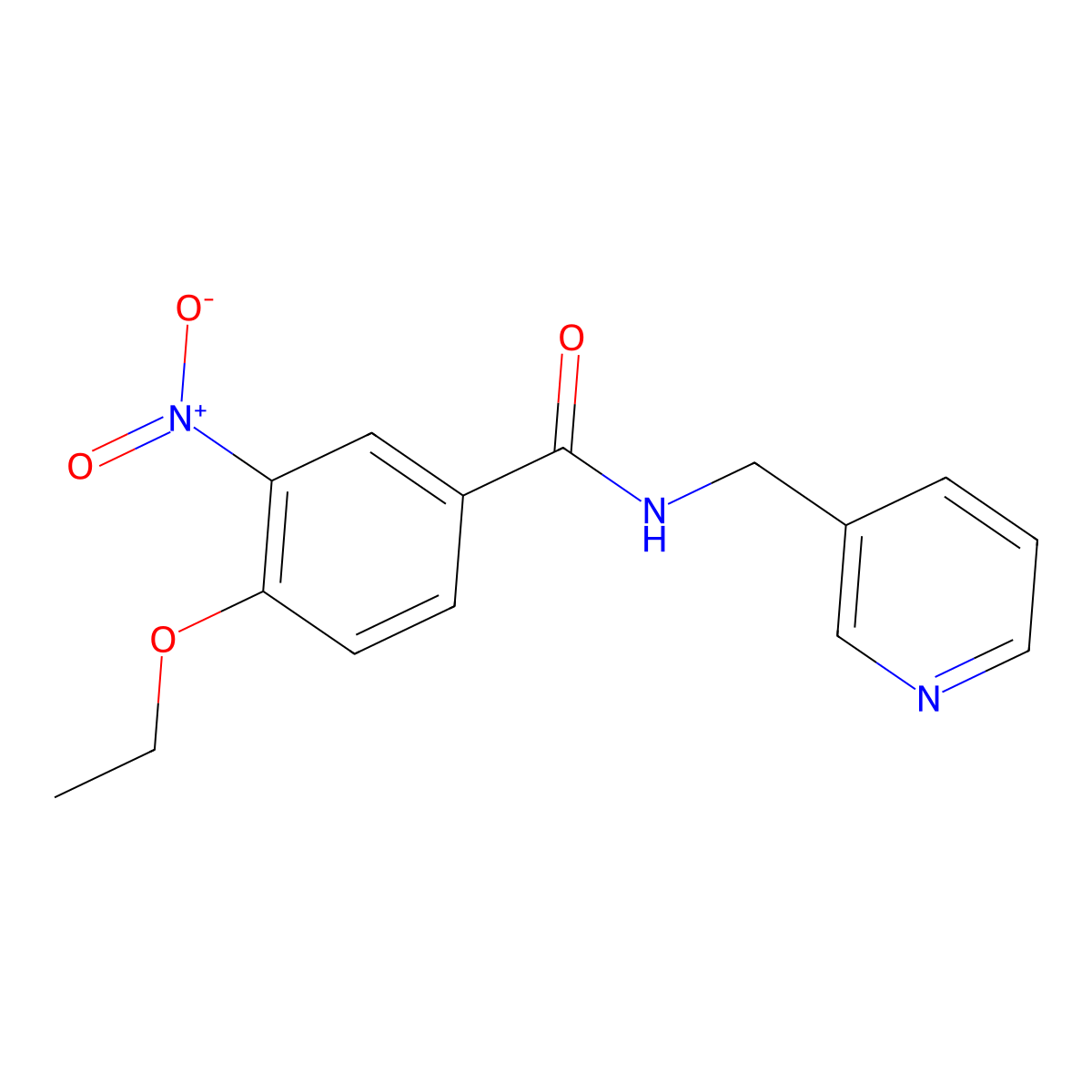 4-ethoxy-3-nitro-N-(pyridin-3-ylmethyl)benzamide molecular structure, CAS 428446-21-3