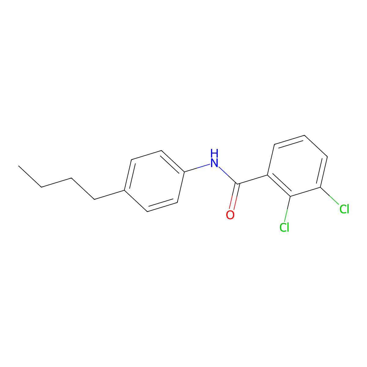 N-(4-butylphenyl)-2,3-dichlorobenzamide molecular structure, CAS 428446-25-7