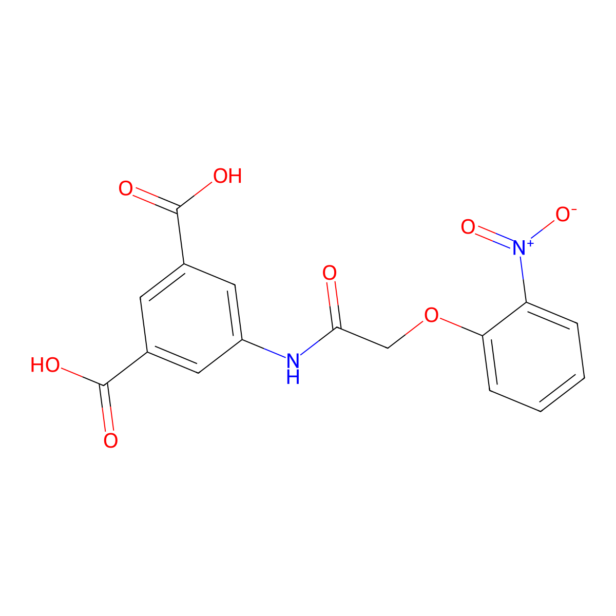 5-{[(2-Nitrophenoxy)acetyl]amino}isophthalic acid molecular structure, CAS 428446-43-9