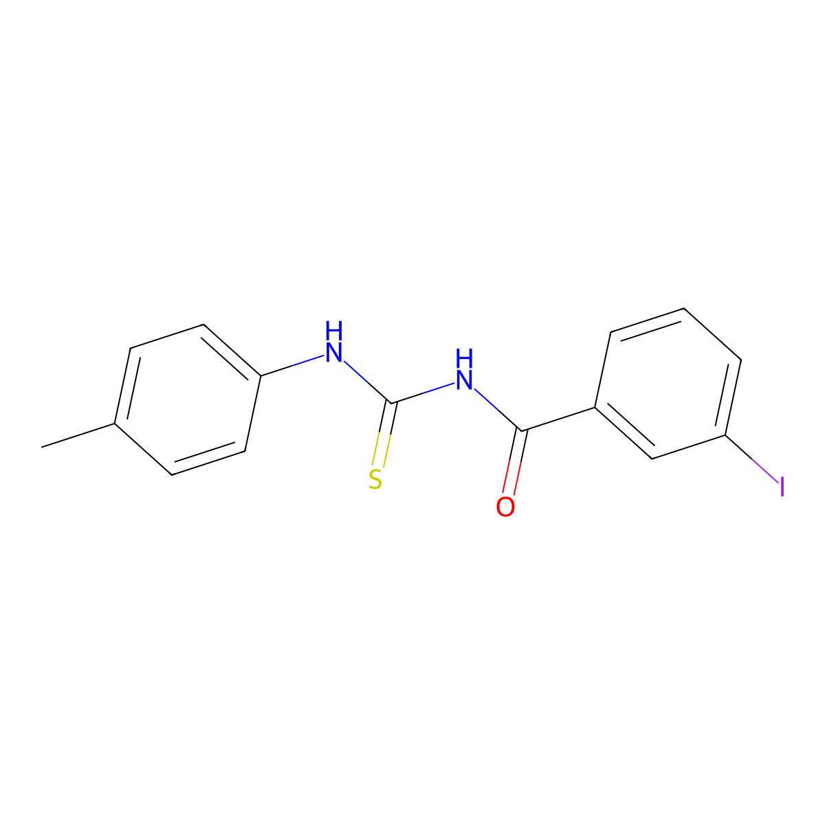 3-iodo-N-[(4-methylphenyl)carbamothioyl]benzamide molecular structure, CAS 428446-69-9