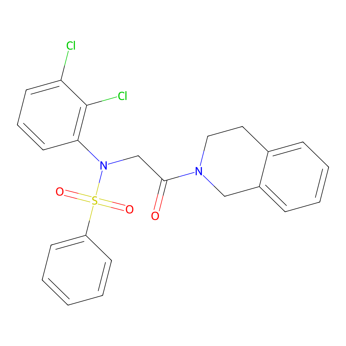 N-(2,3-dichlorophenyl)-N-[2-(3,4-dihydroisoquinolin-2(1H)-yl)-2-oxoethyl]benzenesulfonamide molecular structure, CAS 428446-93-9