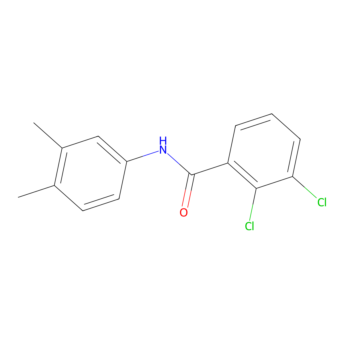 2,3-dichloro-N-(3,4-dimethylphenyl)benzamide molecular structure, CAS 428447-45-4