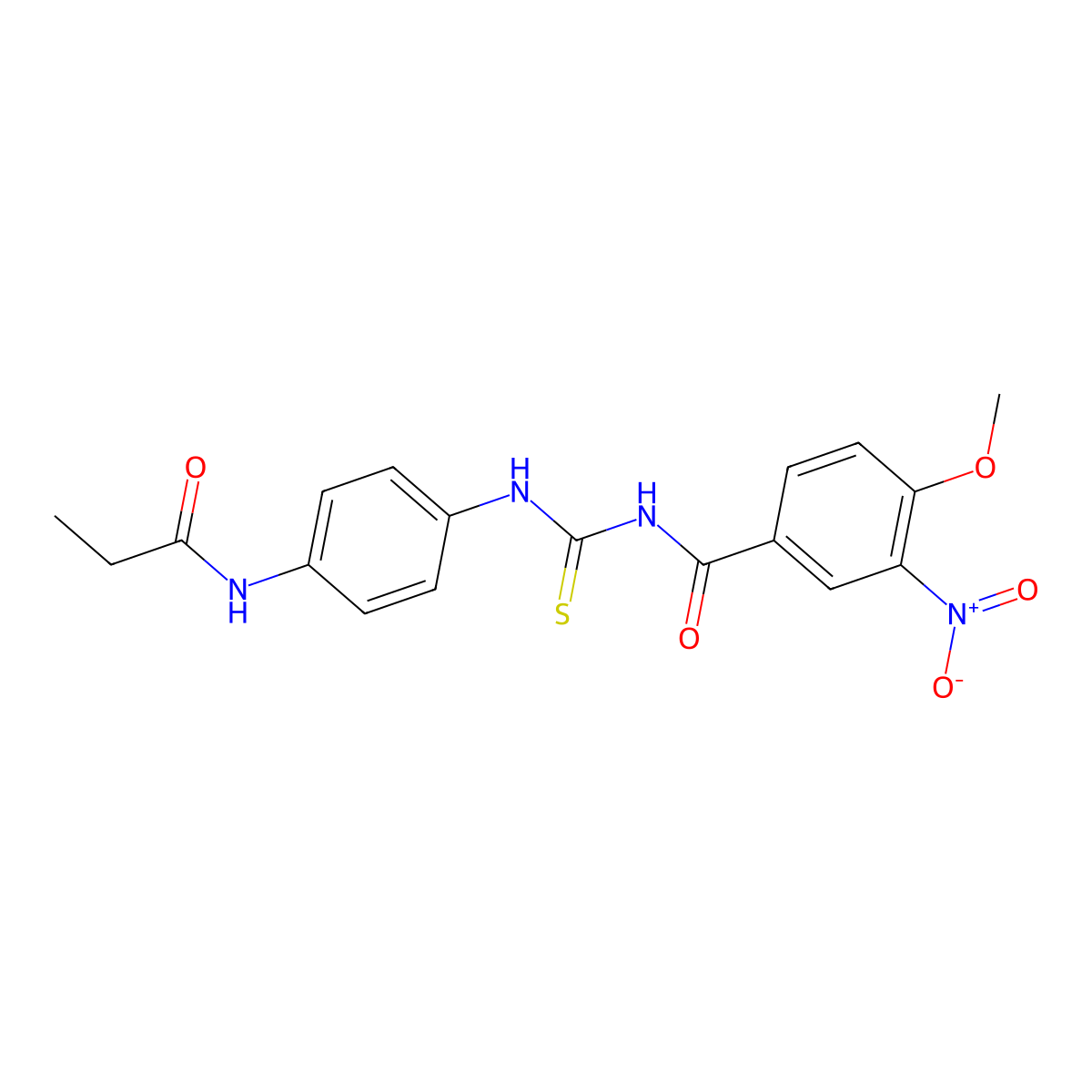 4-methoxy-3-nitro-N-[[4-(propanoylamino)phenyl]carbamothioyl]benzamide molecular structure, CAS 428447-63-6