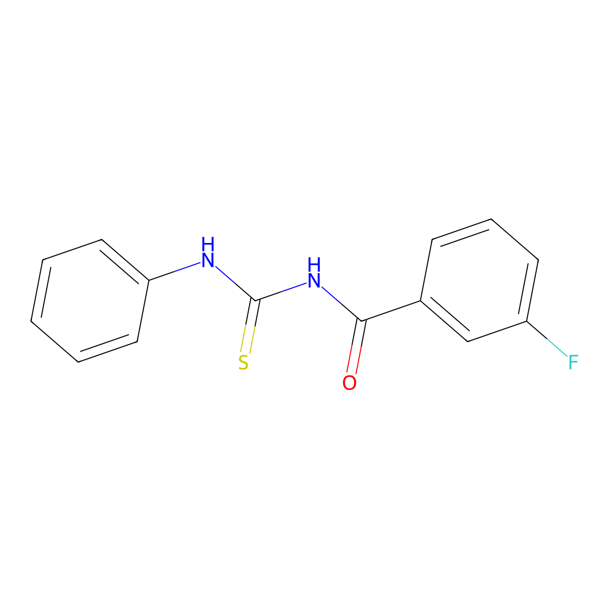 3-fluoro-N-(phenylcarbamothioyl)benzamide molecular structure, CAS 428447-71-6