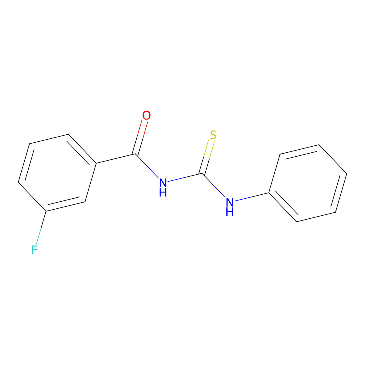 3-fluoro-N-(phenylcarbamothioyl)benzamide molecular structure, CAS 428447-71-6