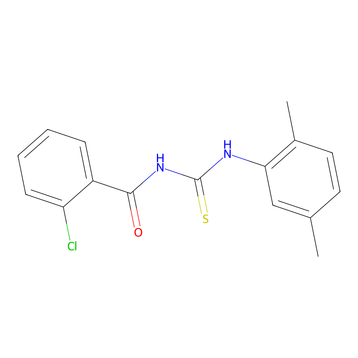 2-chloro-N-[(2,5-dimethylphenyl)carbamothioyl]benzamide molecular structure, CAS 428447-76-1