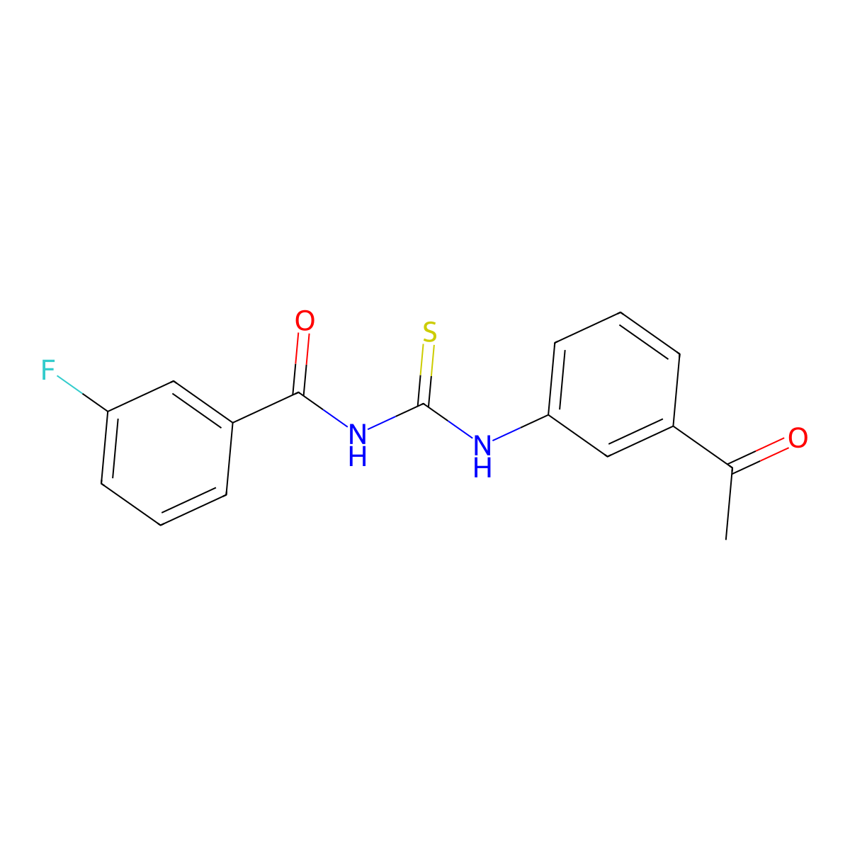 N-[(3-acetylphenyl)carbamothioyl]-3-fluorobenzamide molecular structure, CAS 428447-89-6