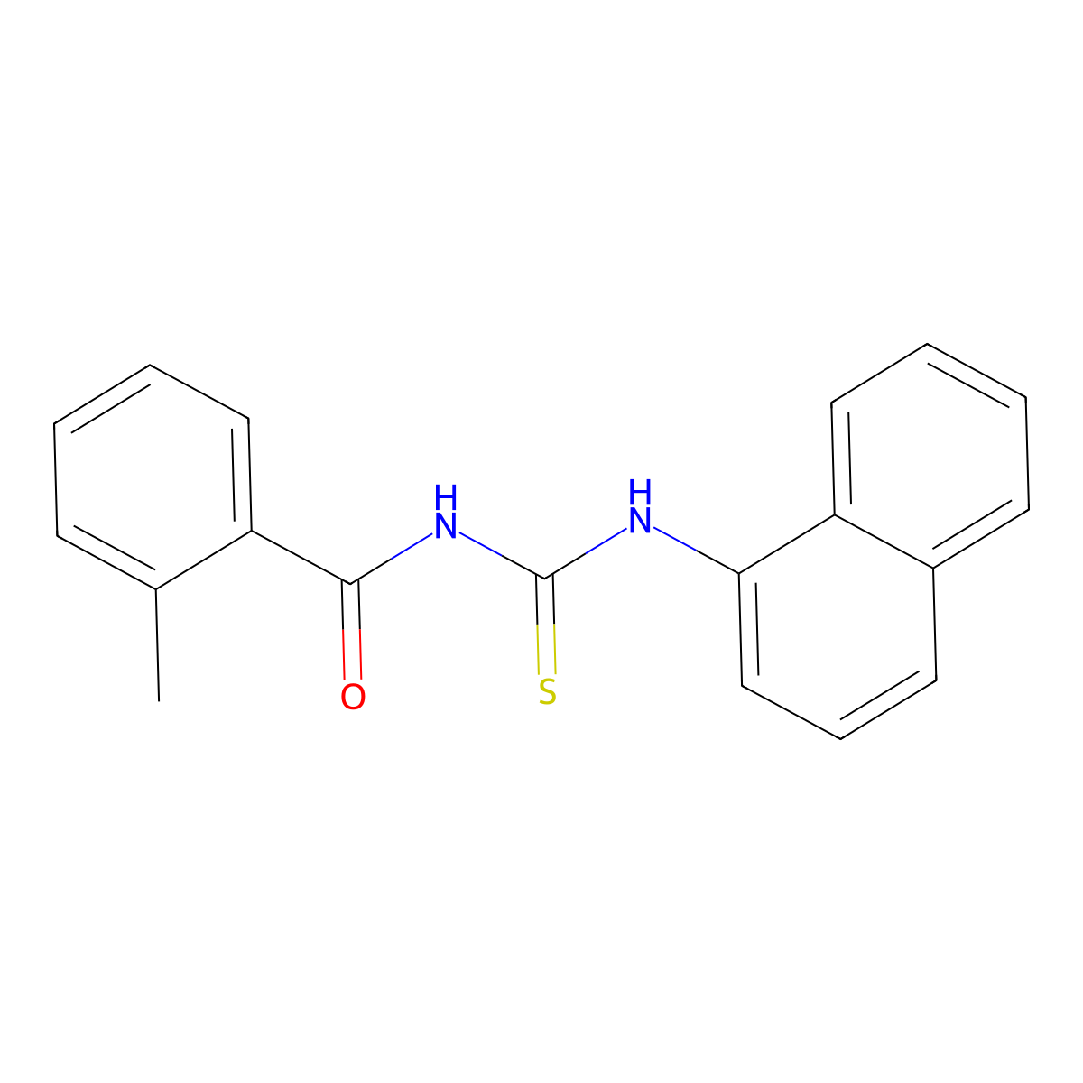 2-methyl-N-(naphthalen-1-ylcarbamothioyl)benzamide molecular structure, CAS 428448-19-5