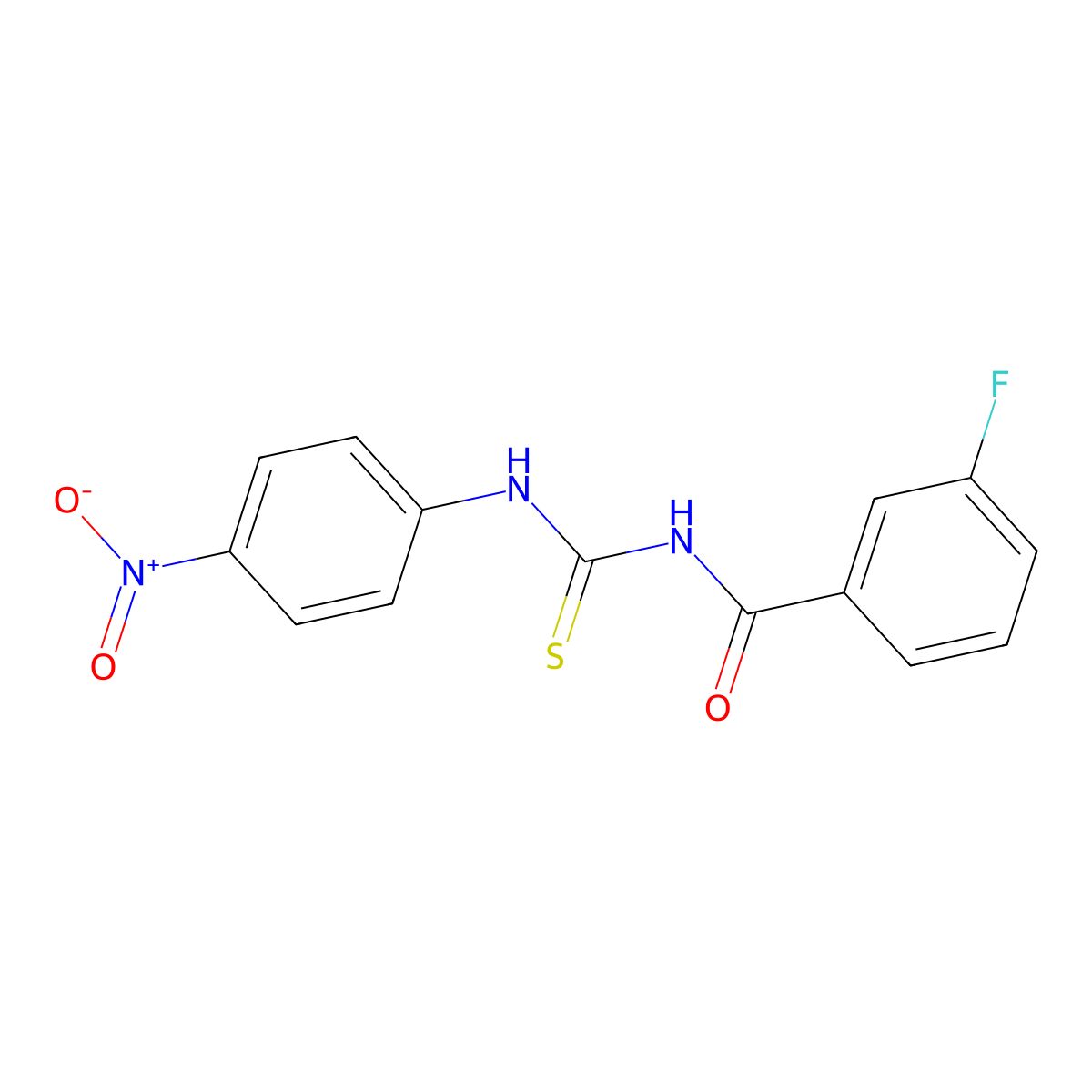 3-fluoro-N-[(4-nitrophenyl)carbamothioyl]benzamide molecular structure, CAS 428448-38-8