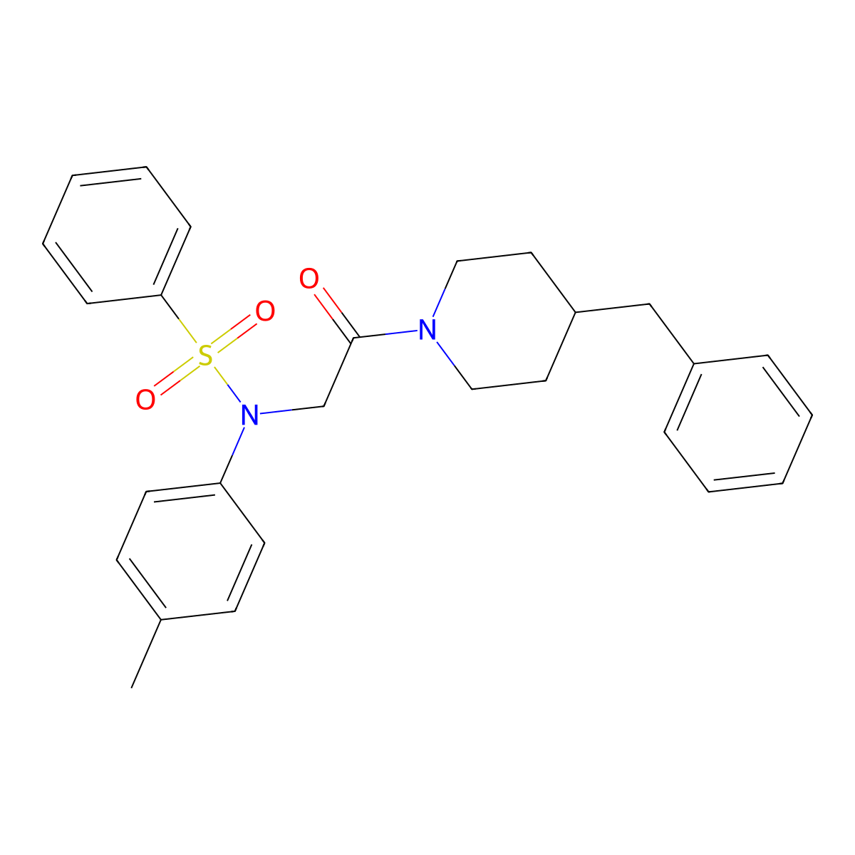 N-[2-(4-benzylpiperidin-1-yl)-2-oxoethyl]-N-(4-methylphenyl)benzenesulfonamide molecular structure, CAS 428448-45-7