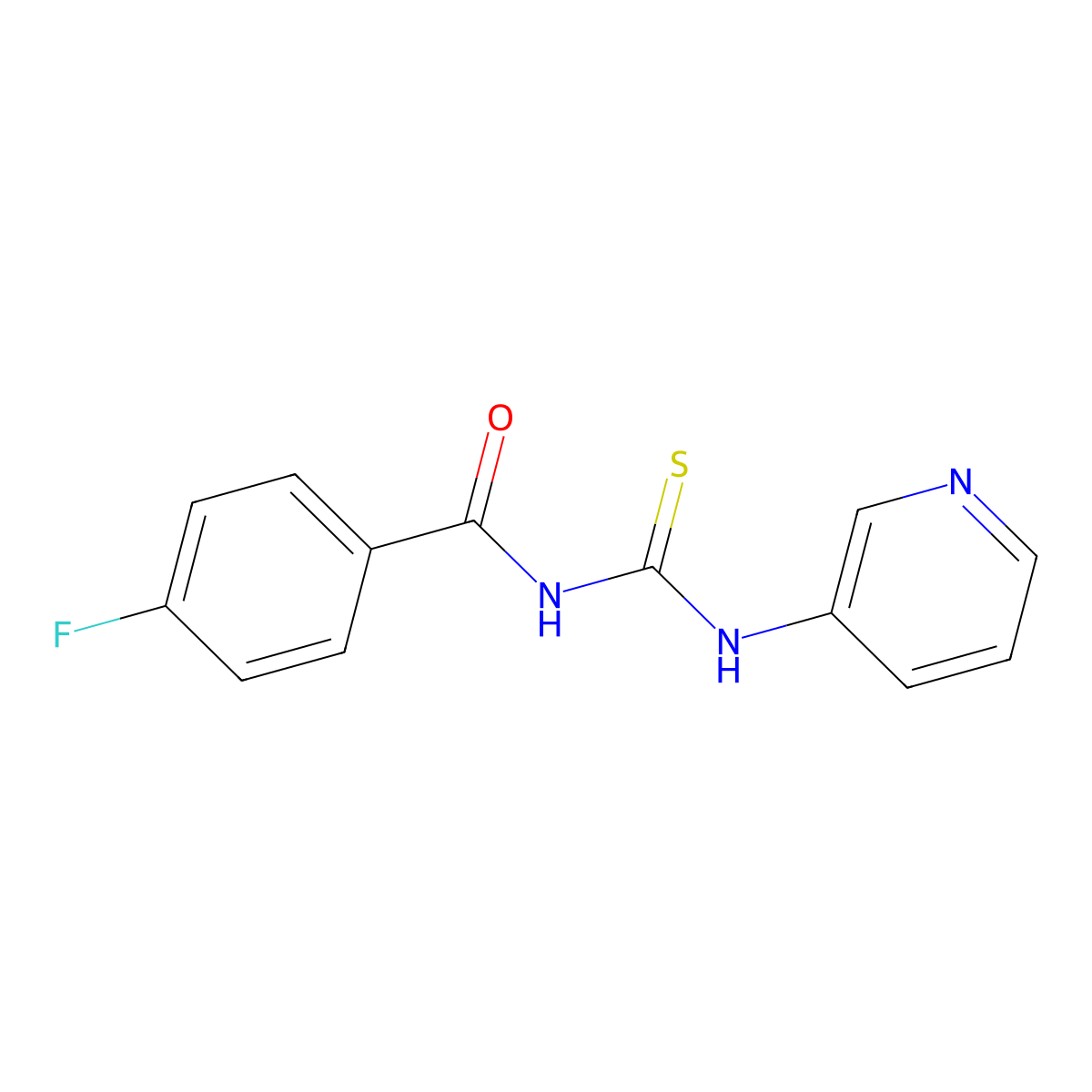 4-fluoro-N-(pyridin-3-ylcarbamothioyl)benzamide molecular structure, CAS 428448-58-2