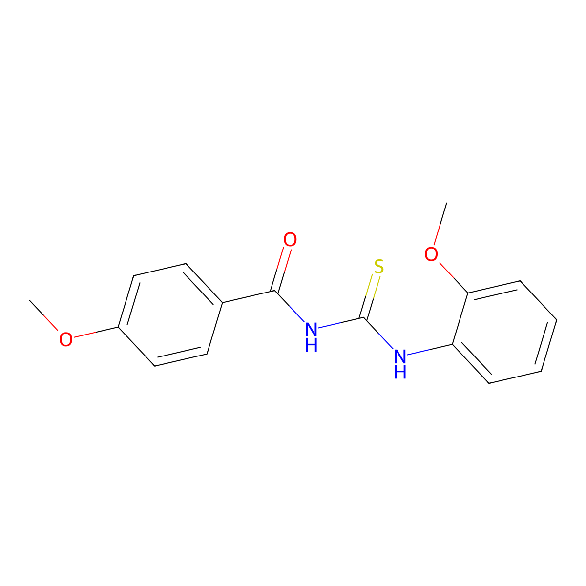 4-methoxy-N-[(2-methoxyphenyl)carbamothioyl]benzamide molecular structure, CAS 428448-62-8