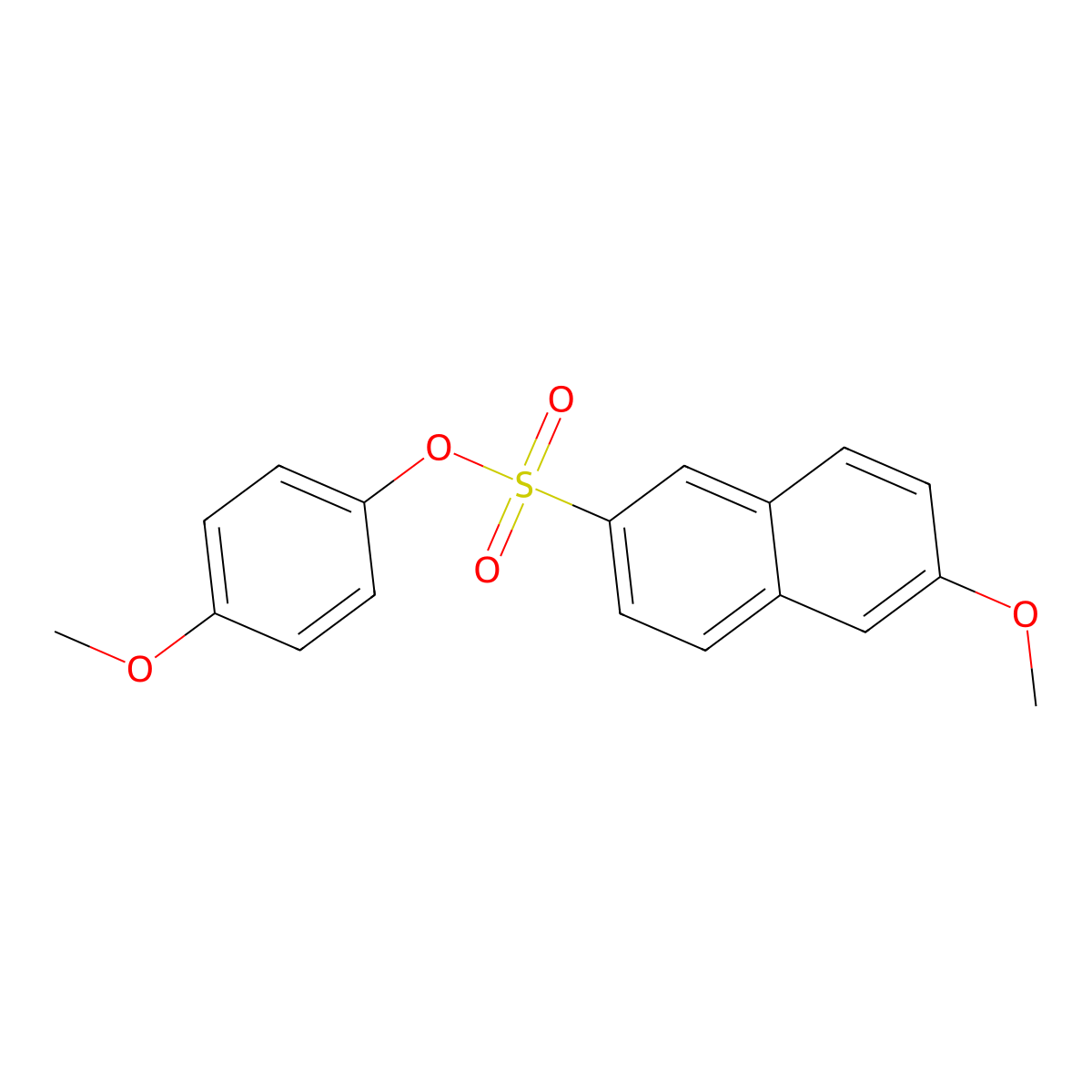 4-Methoxyphenyl 6-methoxynaphthalene-2-sulfonate molecular structure, CAS 428448-68-4