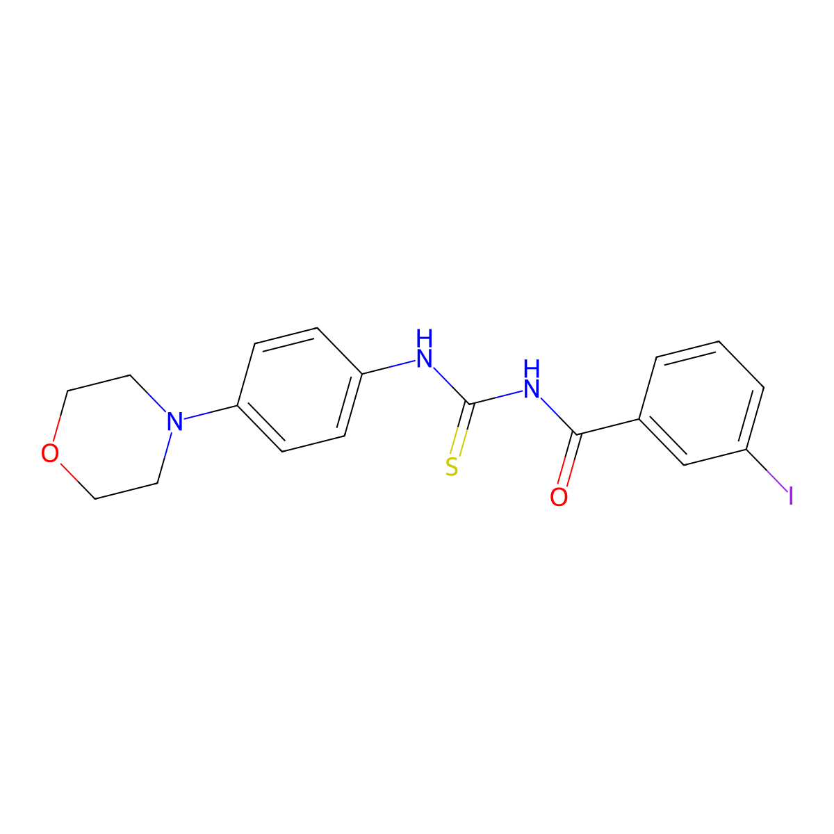 3-iodo-N-[(4-morpholin-4-ylphenyl)carbamothioyl]benzamide molecular structure, CAS 428448-90-2