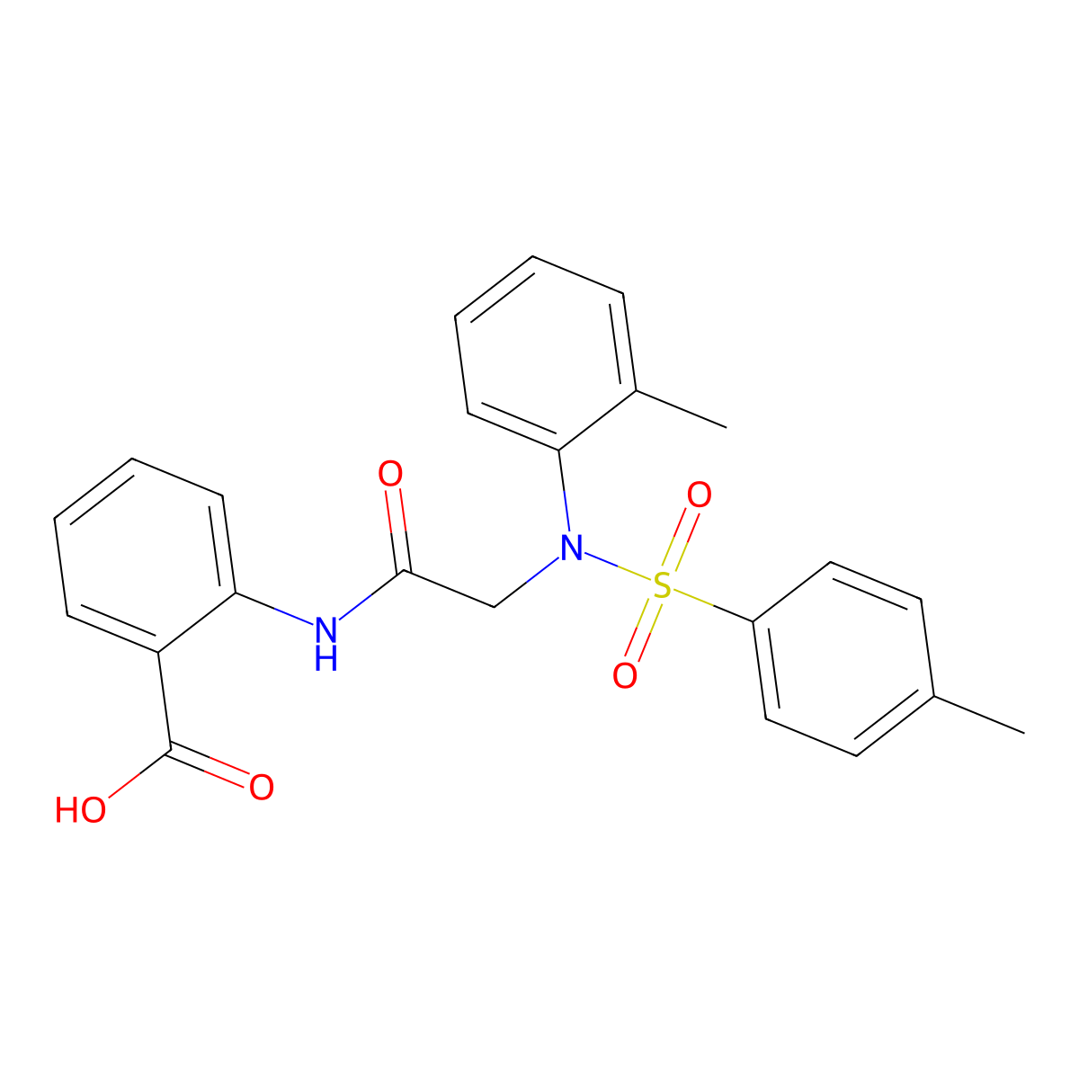 2-({N-(2-methylphenyl)-N-[(4-methylphenyl)sulfonyl]glycyl}amino)benzoic acid molecular structure, CAS 428449-49-4