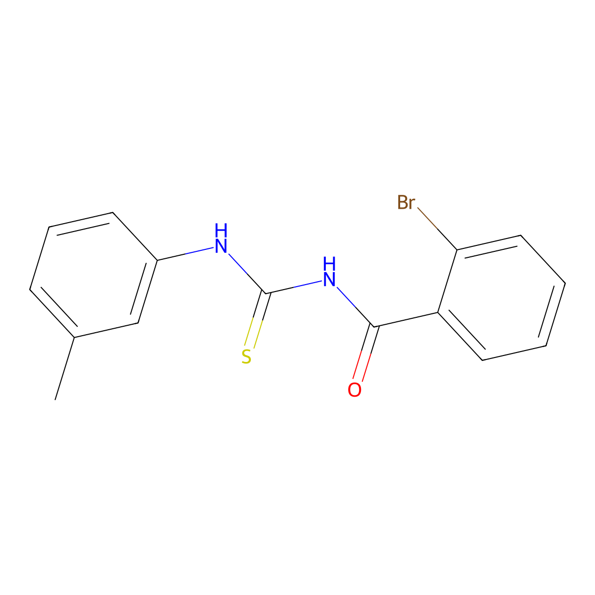 2-bromo-N-[(3-methylphenyl)carbamothioyl]benzamide molecular structure, CAS 428449-52-9