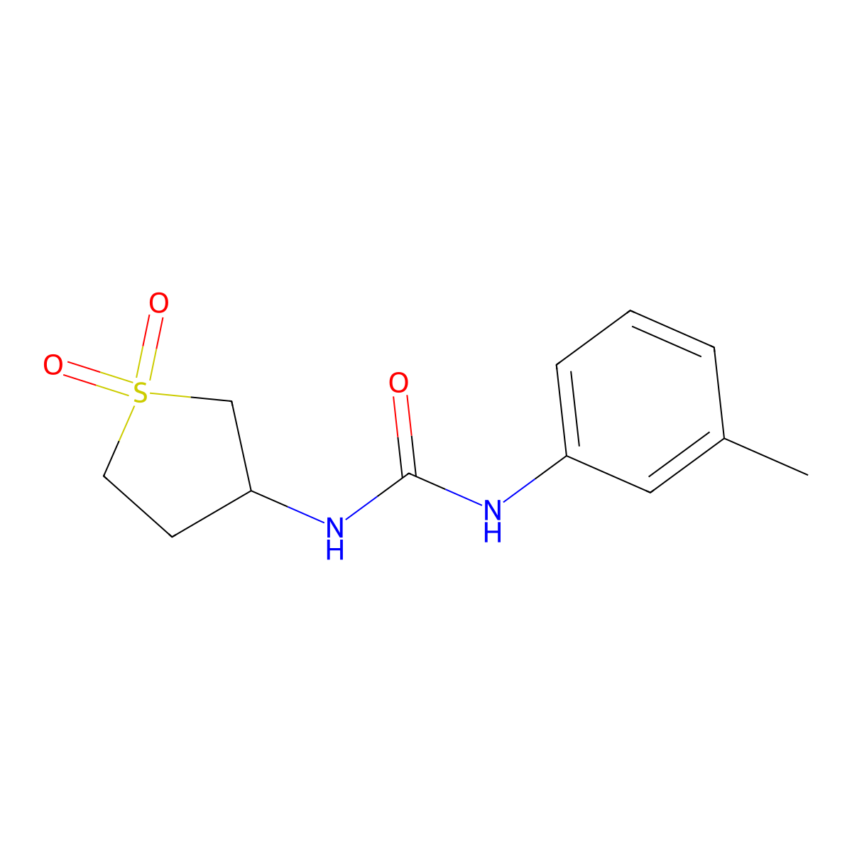 1-(1,1-Dioxidotetrahydrothiophen-3-yl)-3-(m-tolyl)urea molecular structure, CAS 428449-64-3