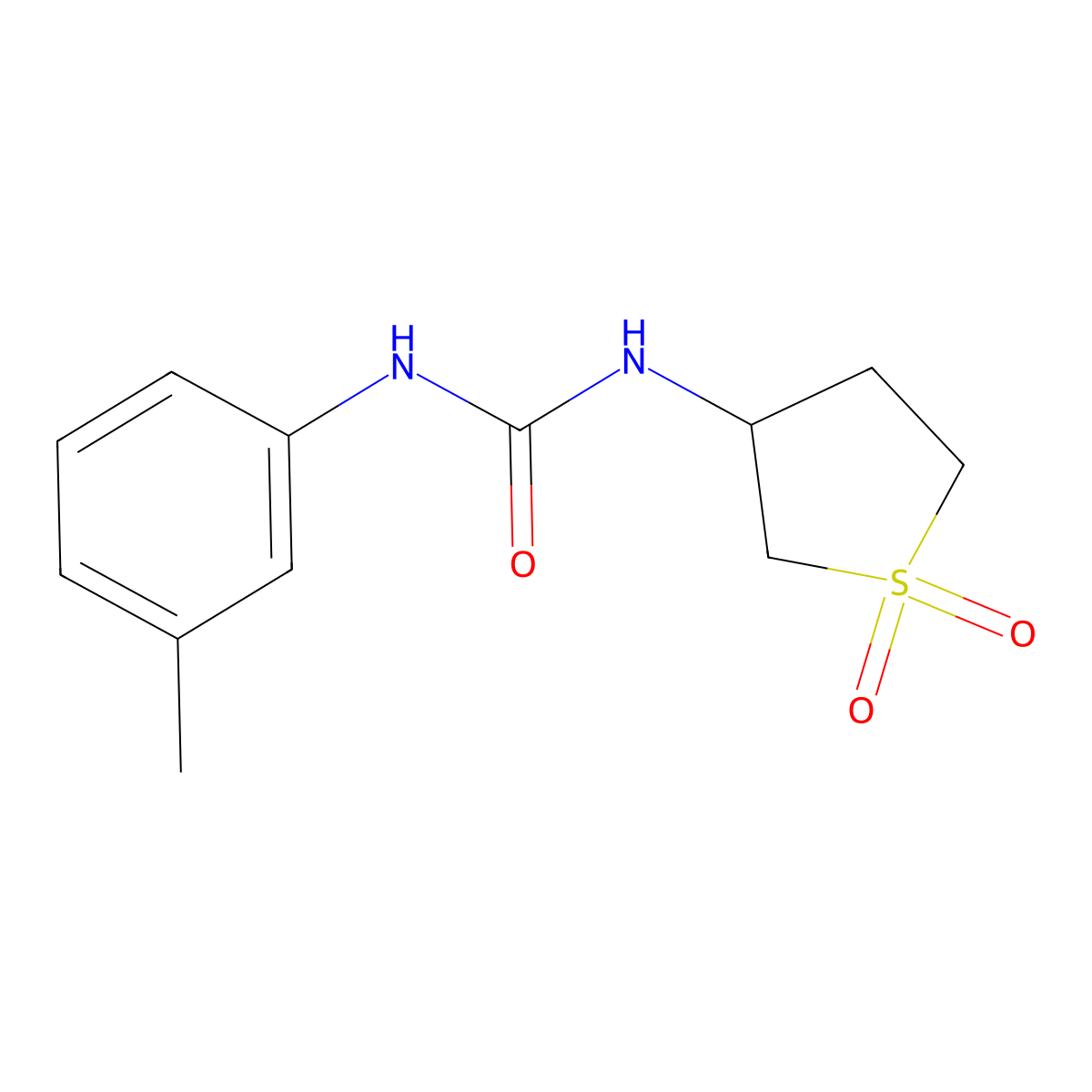1-(1,1-Dioxidotetrahydrothiophen-3-yl)-3-(m-tolyl)urea molecular structure, CAS 428449-64-3