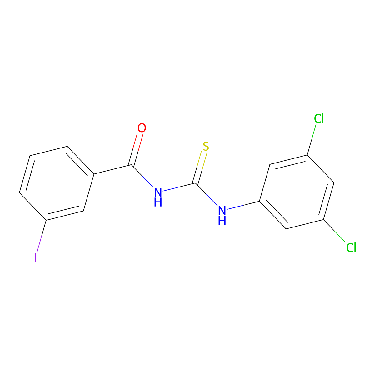 N-[(3,5-dichlorophenyl)carbamothioyl]-3-iodobenzamide molecular structure, CAS 428449-65-4