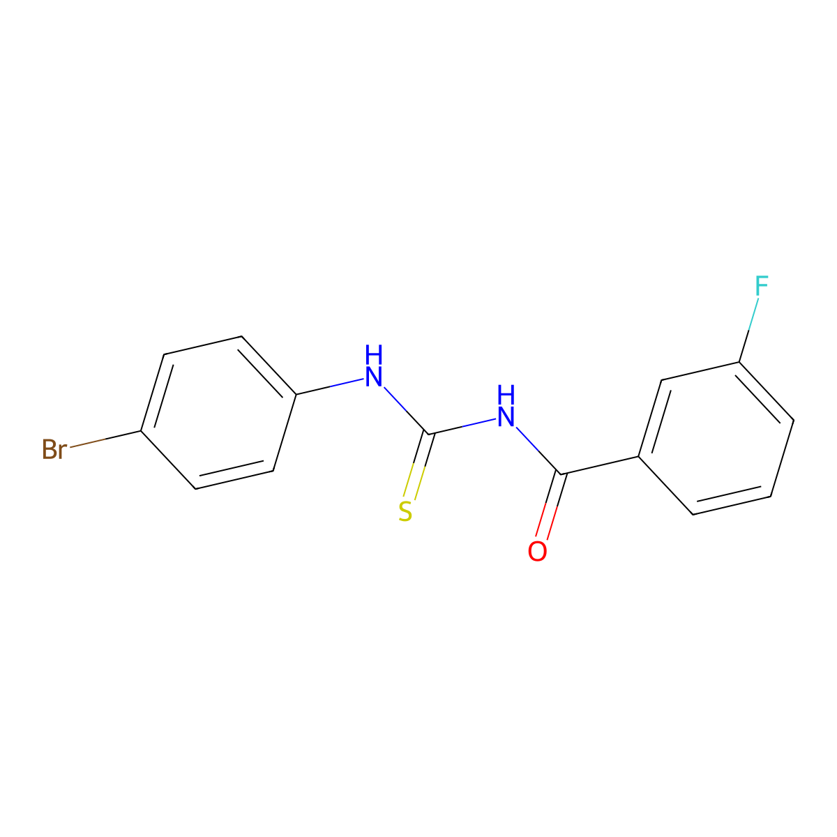 N-[(4-bromophenyl)carbamothioyl]-3-fluorobenzamide molecular structure, CAS 428449-79-0