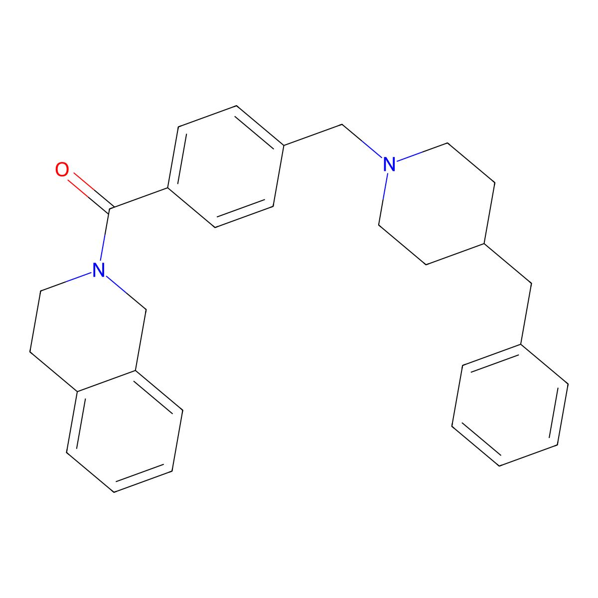 {4-[(4-benzylpiperidin-1-yl)methyl]phenyl}(3,4-dihydroisoquinolin-2(1H)-yl)methanone molecular structure, CAS 428450-06-0