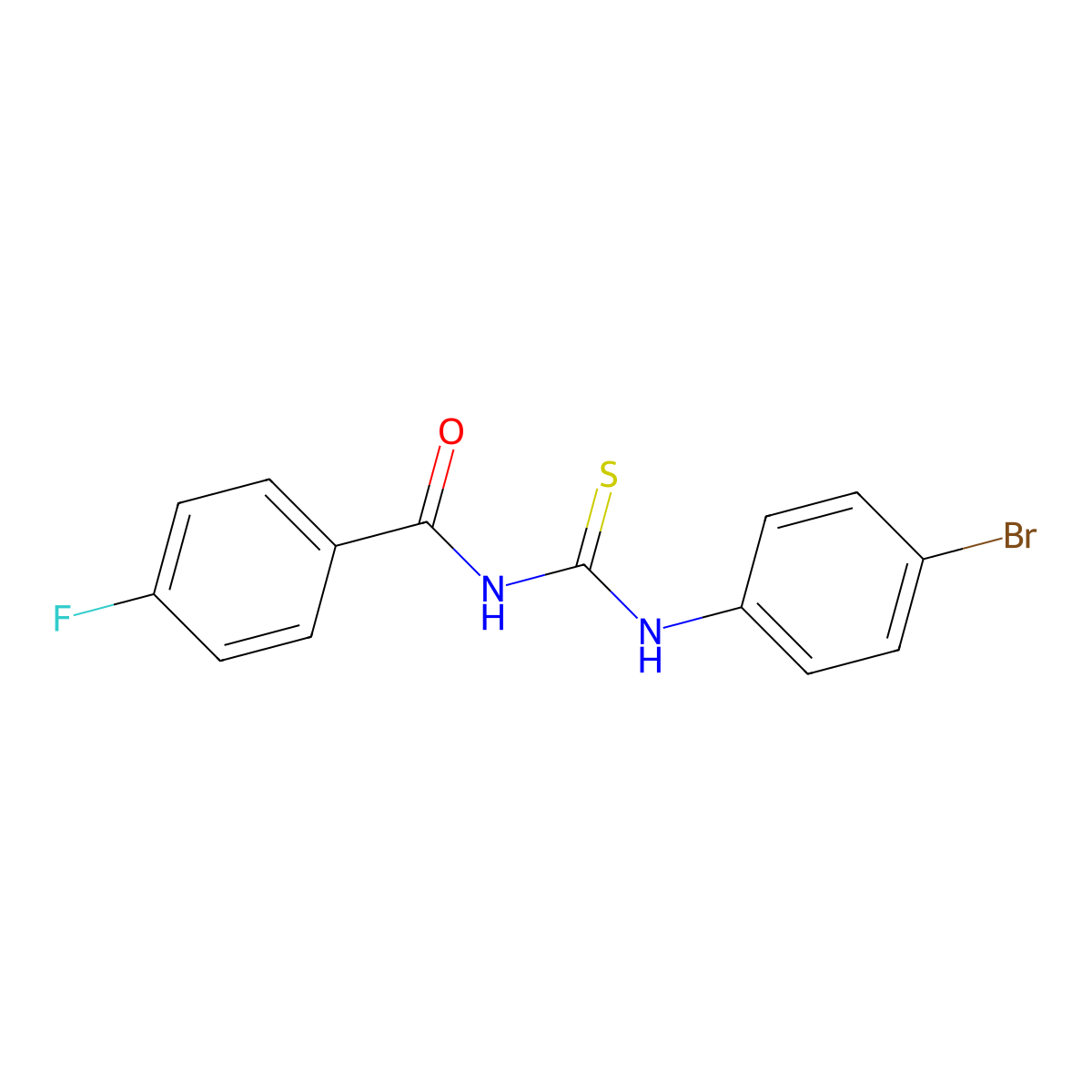 N-[(4-bromophenyl)carbamothioyl]-4-fluorobenzamide molecular structure, CAS 428450-62-8