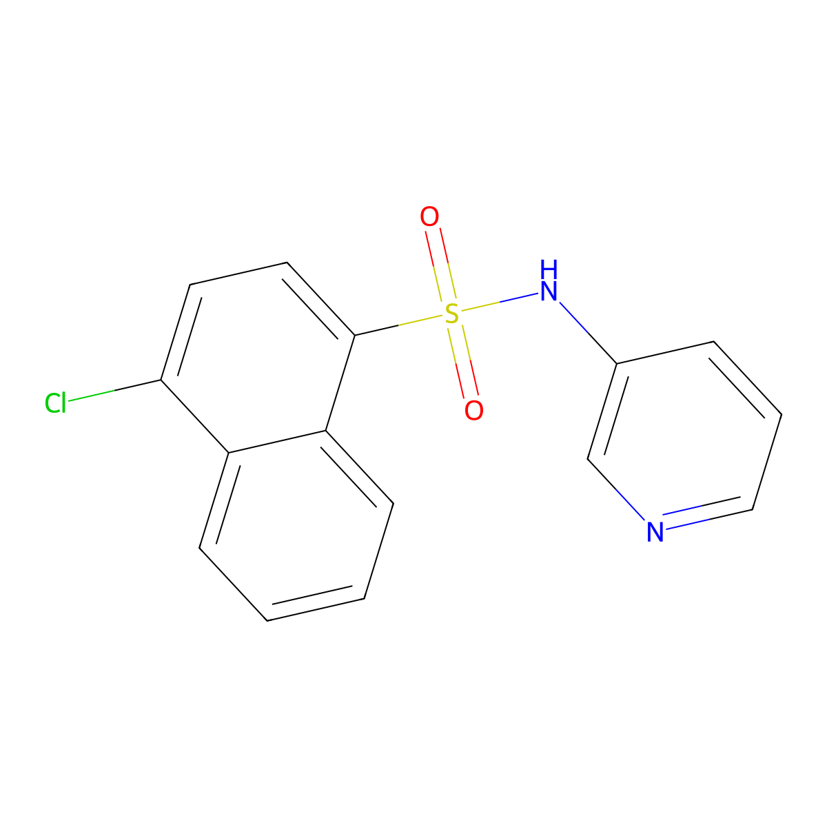 4-chloro-N-pyridin-3-ylnaphthalene-1-sulfonamide molecular structure, CAS 428451-17-6