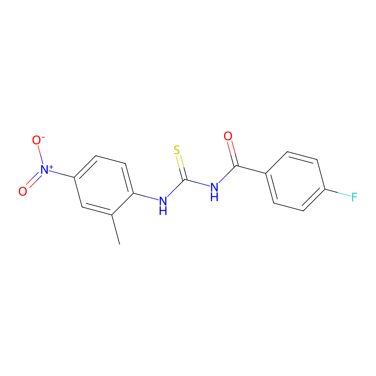 4-fluoro-N-[(2-methyl-4-nitrophenyl)carbamothioyl]benzamide molecular structure, CAS 428452-38-4
