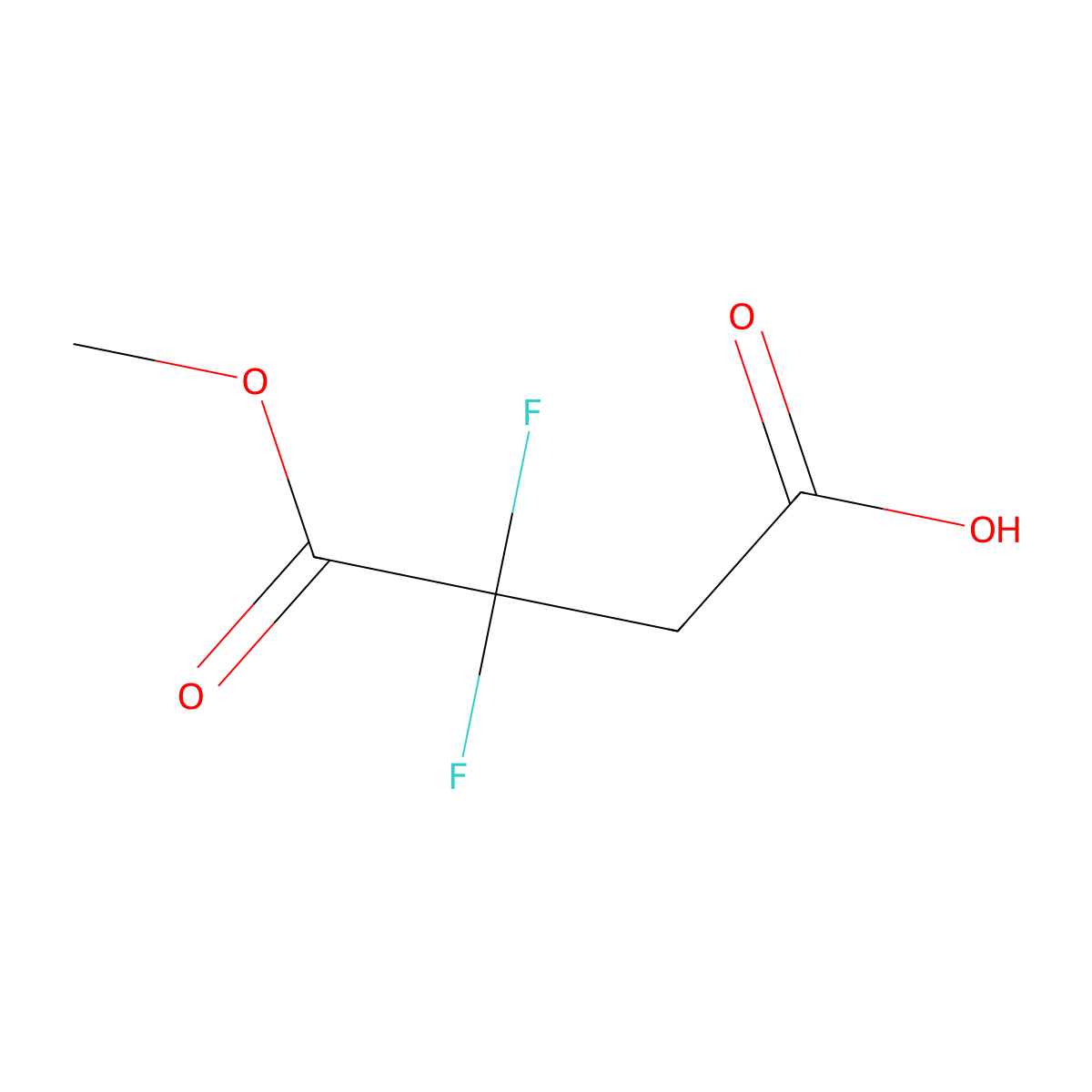 3,3-Difluoro-4-methoxy-4-oxobutanoic acid molecular structure, CAS 428452-46-4