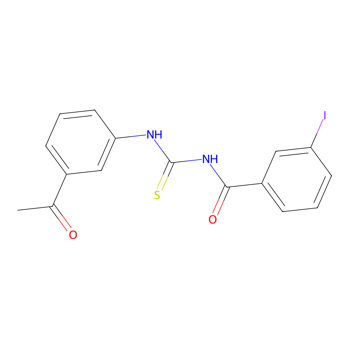 N-[(3-acetylphenyl)carbamothioyl]-3-iodobenzamide molecular structure, CAS 428455-32-7