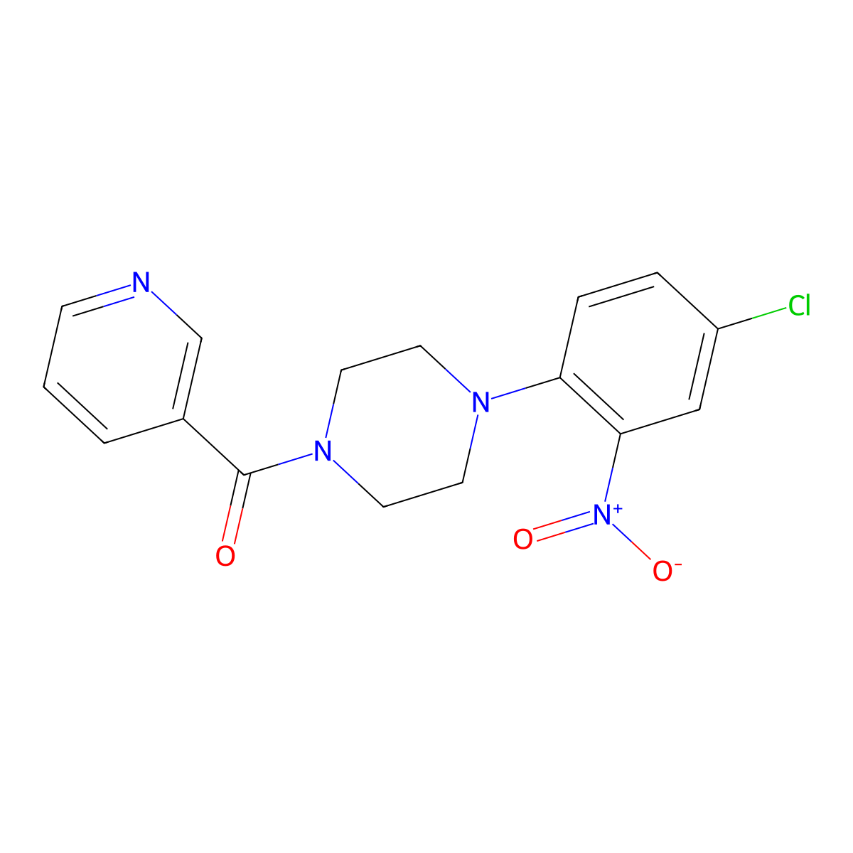 [4-(4-Chloro-2-nitrophenyl)piperazin-1-yl](pyridin-3-yl)methanone molecular structure, CAS 428455-45-2