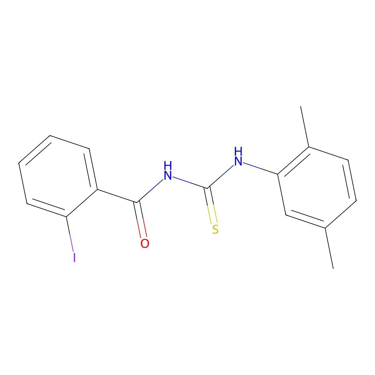 N-[(2,5-dimethylphenyl)carbamothioyl]-2-iodobenzamide molecular structure, CAS 428455-58-7