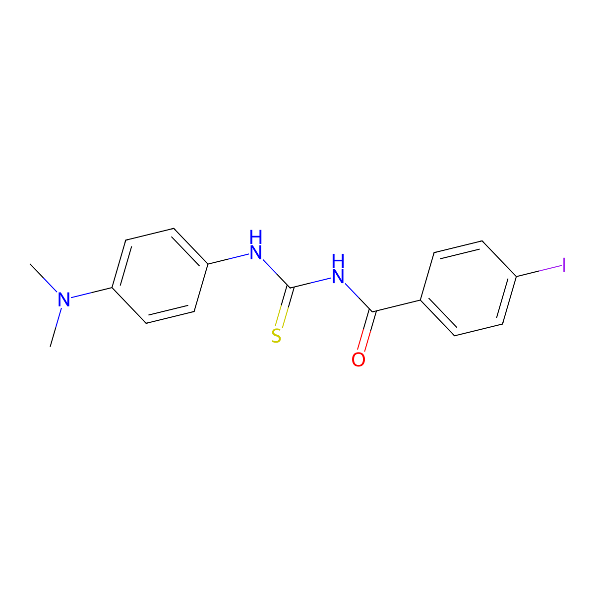 N-[4-(dimethylamino)phenyl]-N'-(4-iodobenzoyl)thiourea molecular structure, CAS 428456-25-1