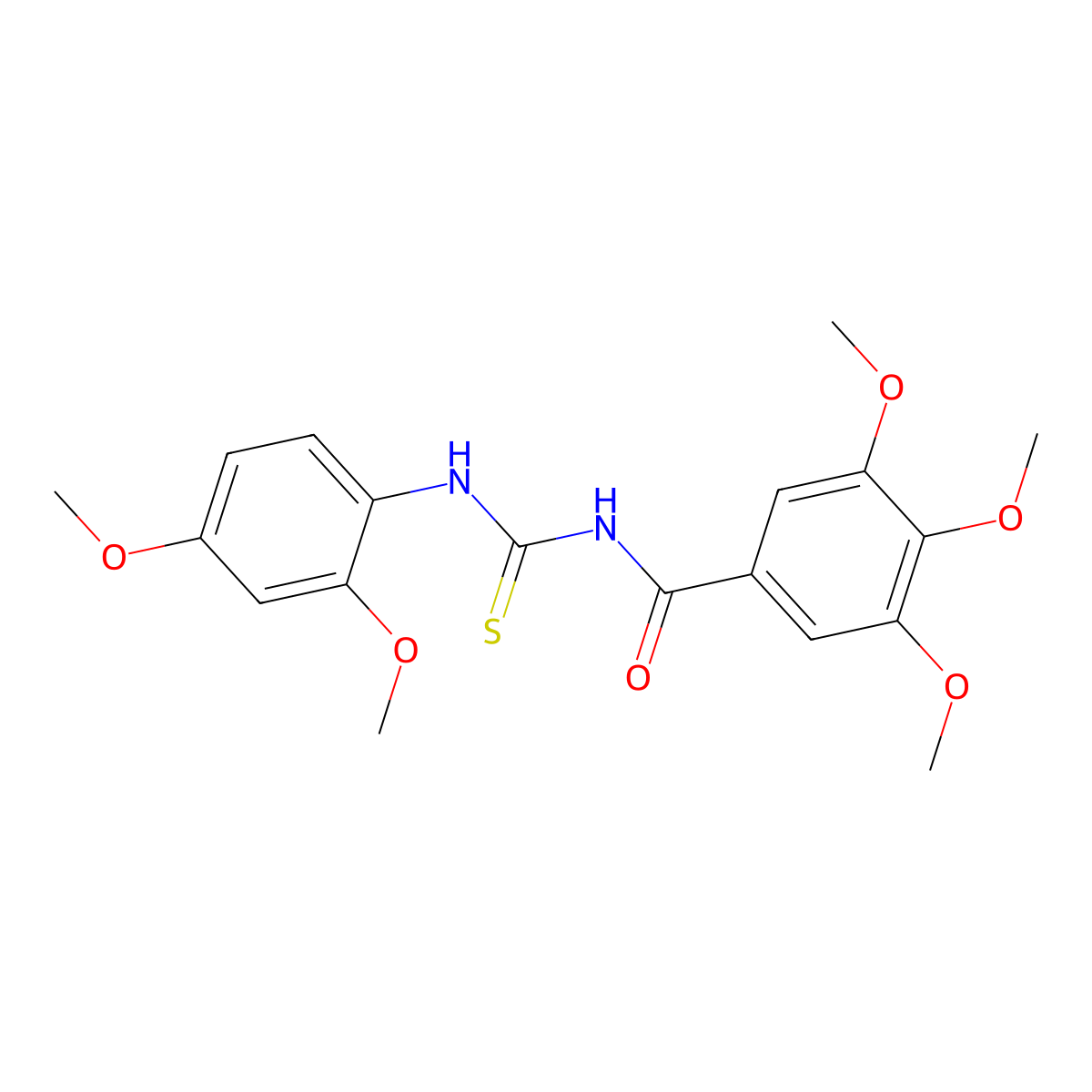 N-[(2,4-dimethoxyphenyl)carbamothioyl]-3,4,5-trimethoxybenzamide molecular structure, CAS 428456-76-2
