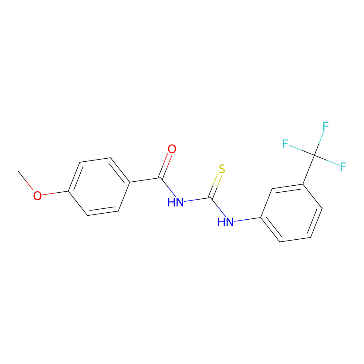 4-methoxy-N-[[3-(trifluoromethyl)phenyl]carbamothioyl]benzamide molecular structure, CAS 428457-41-4