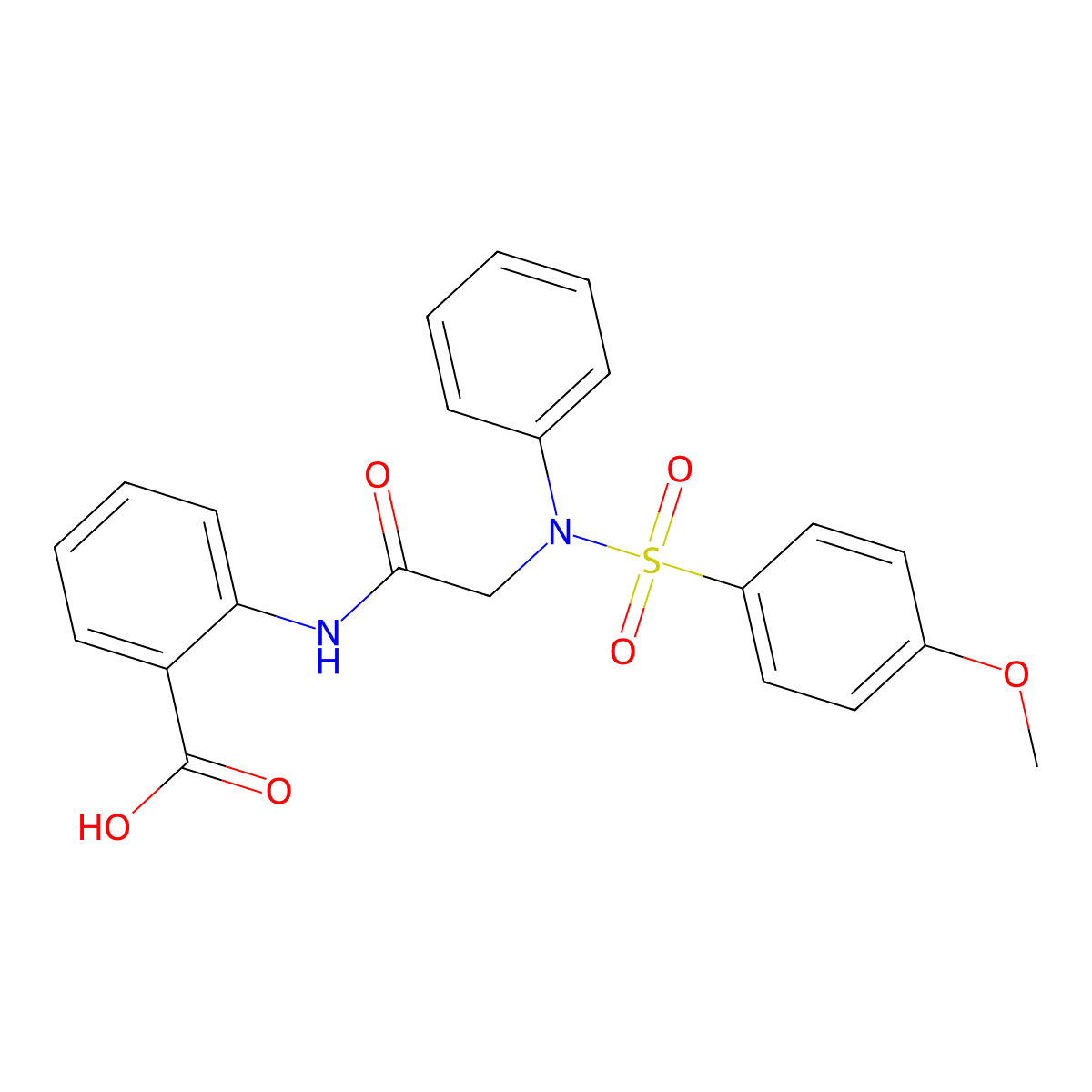 2-({N-[(4-methoxyphenyl)sulfonyl]-N-phenylglycyl}amino)benzoic acid molecular structure, CAS 428458-59-7