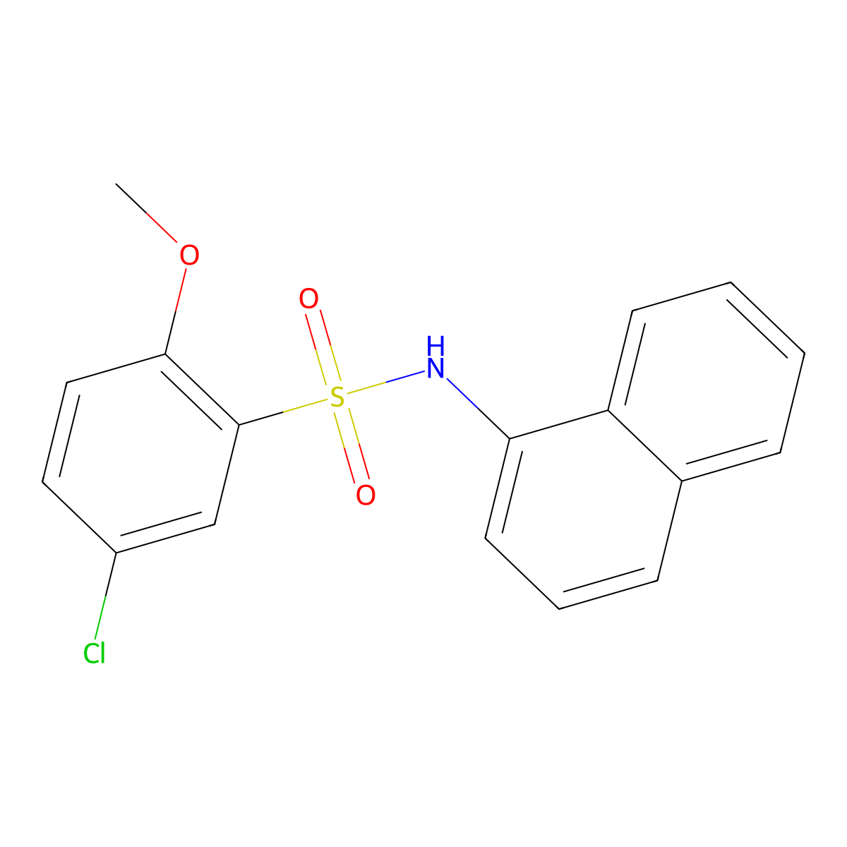 [(5-Chloro-2-methoxyphenyl)sulfonyl]naphthylamine molecular structure, CAS 428458-80-4