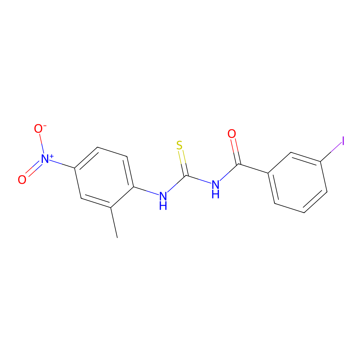 3-iodo-N-[(2-methyl-4-nitrophenyl)carbamothioyl]benzamide molecular structure, CAS 428459-14-7