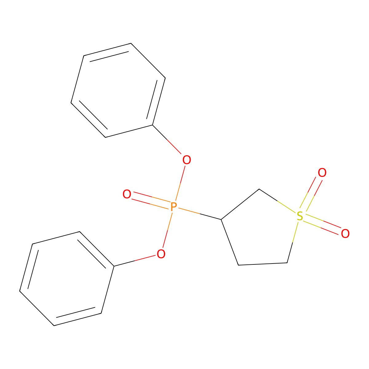 Diphenyl (1,1-dioxidotetrahydro-3-thienyl)phosphonate molecular structure, CAS 428459-51-2